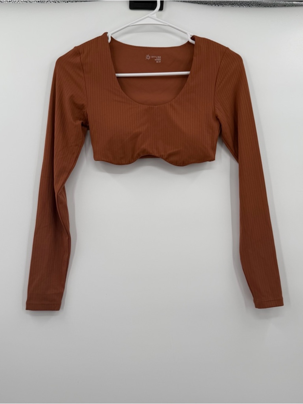 Aerie Long sleeve cropped bra top xs